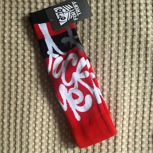 Red and Black Athletic Socks